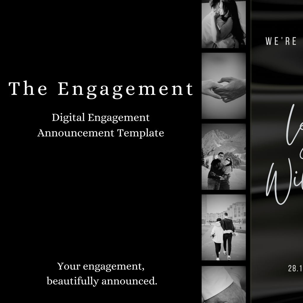 The Engagement — Digital Engagement Announcement Template