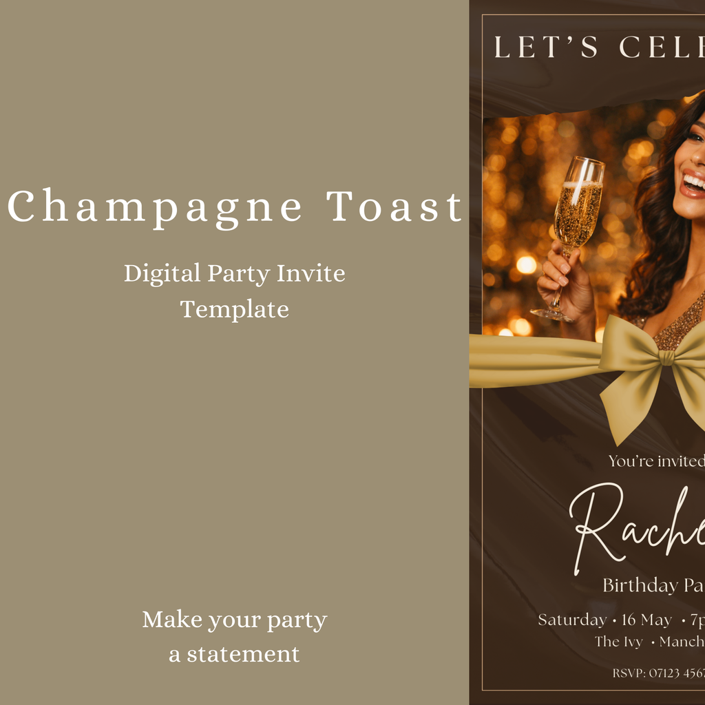 Champagne Toast — Digital Party Invitation Template
