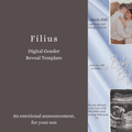 Filius - Digital Animated Gender Reveal Announcement