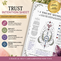 I Trust Myself Intention Sheet | Printable Reflection & Manifestation Worksheet