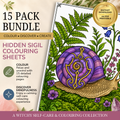 Hidden Sigil Colouring Pages | 15 Printable Mindfulness & Self-Care Worksheets