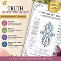 I Speak My Truth Intention Sheet | Printable Reflection & Manifestation Worksheet