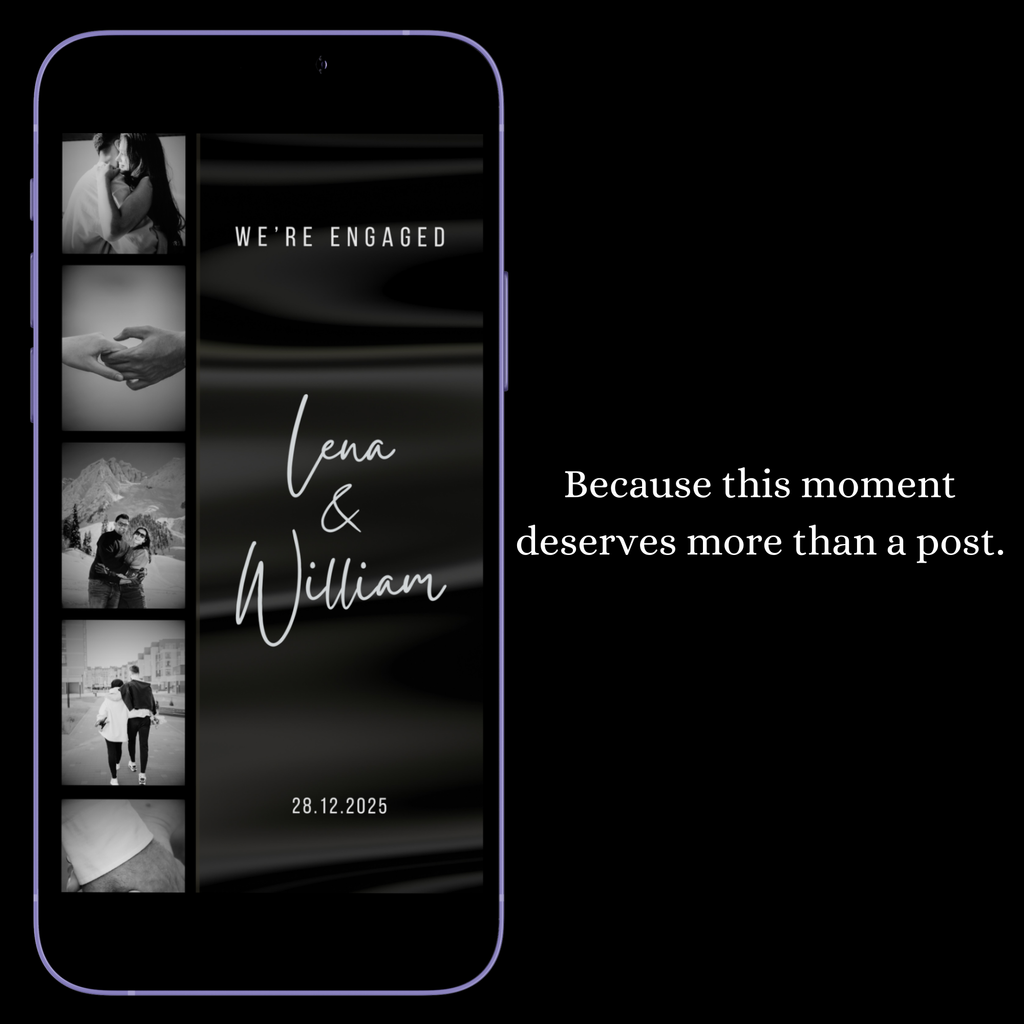 The Engagement — Digital Engagement Announcement Template