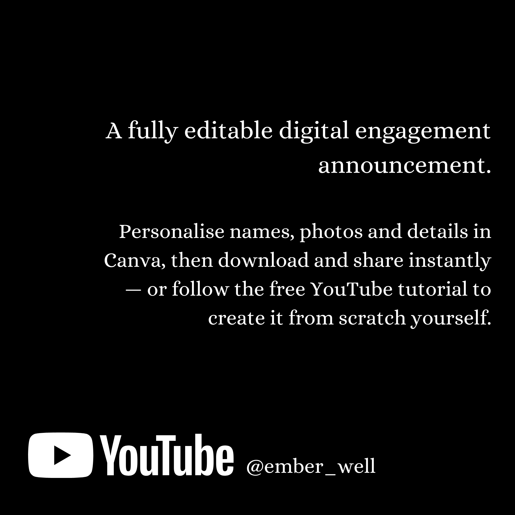 The Engagement — Digital Engagement Announcement Template