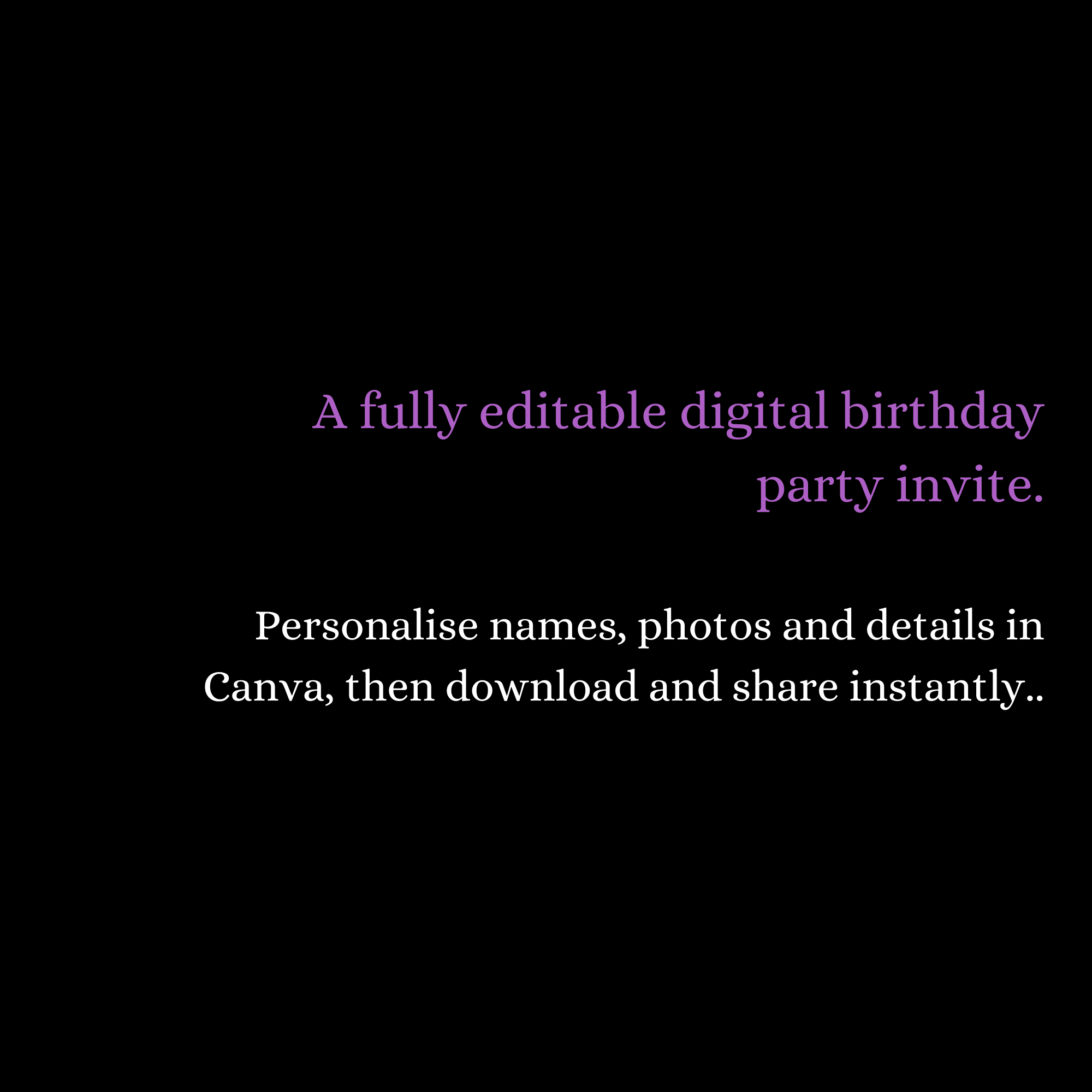 Midnight Spark – Digital Party Invitation Template