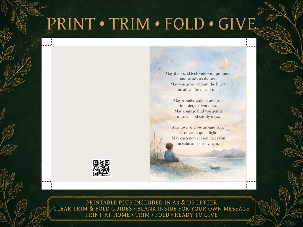 Little Boy Blessing | Printable & Digital Keepsake Card