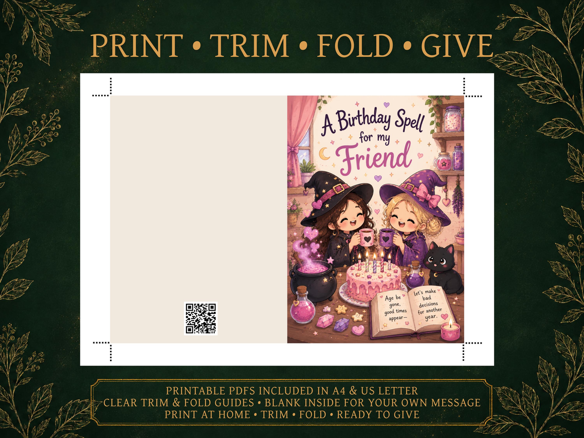 Digital productWitchy Birthday Card for Friend | Printable & Digital Greeting Card