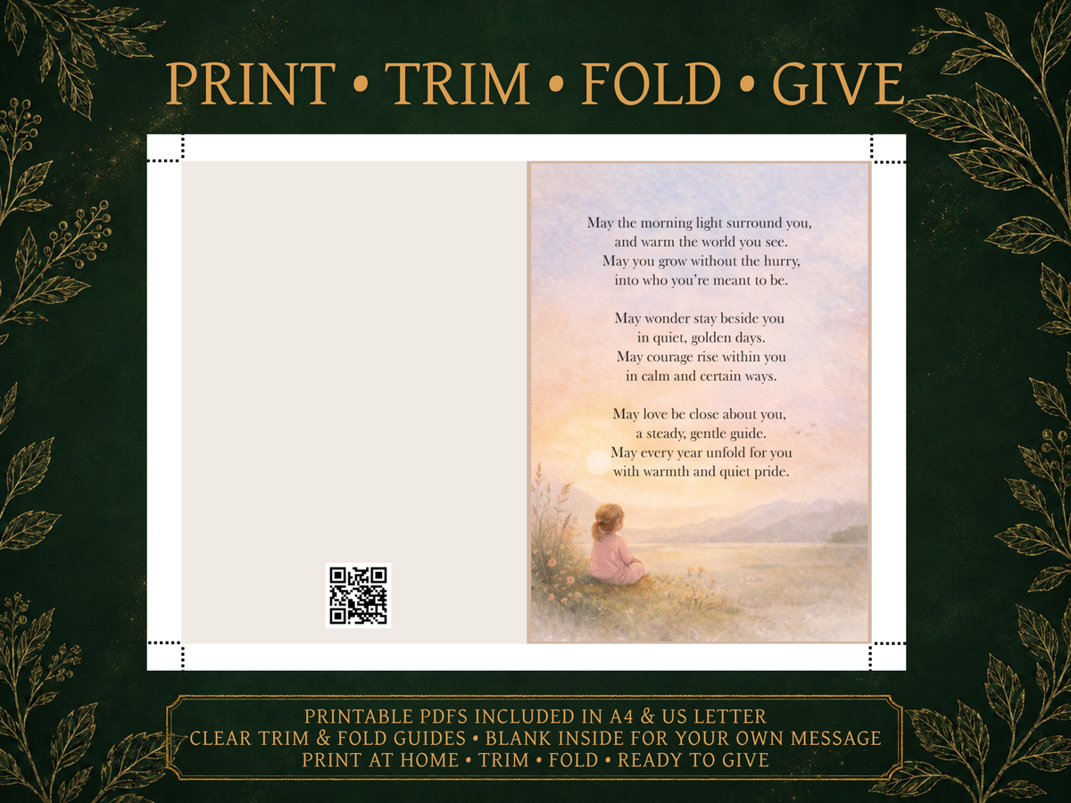 Little Girl Blessing | Printable & Digital Keepsake Card