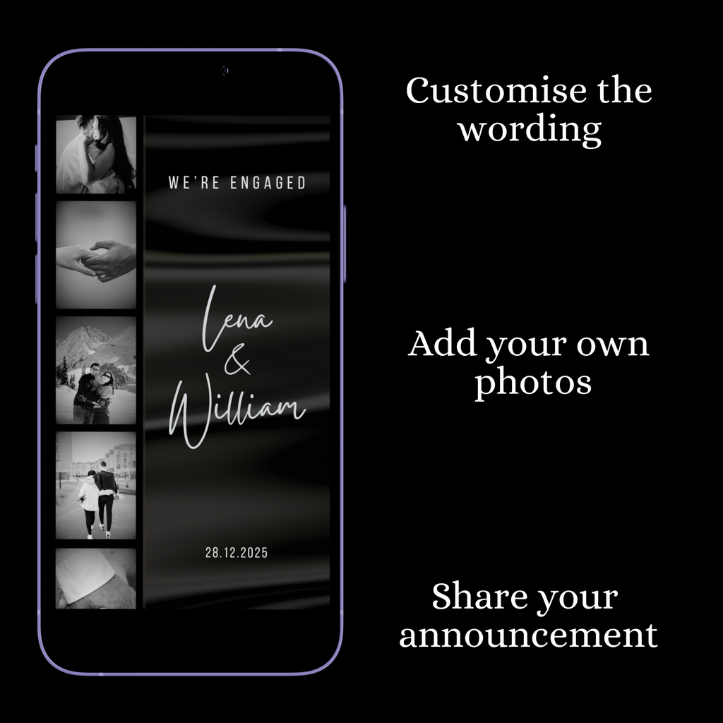 The Engagement — Digital Engagement Announcement Template