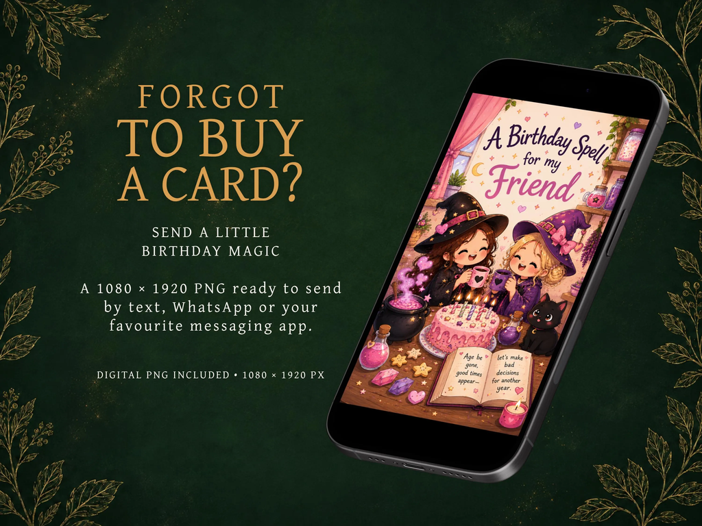 Digital productWitchy Birthday Card for Friend | Printable & Digital Greeting Card