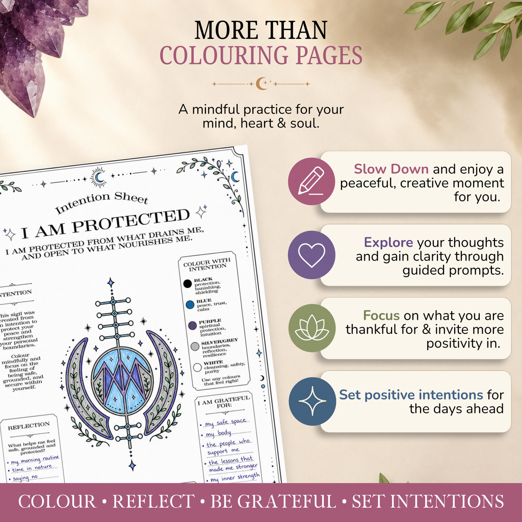3 Intention Sheet Bundle | Abundance, Protection & Embracing Change