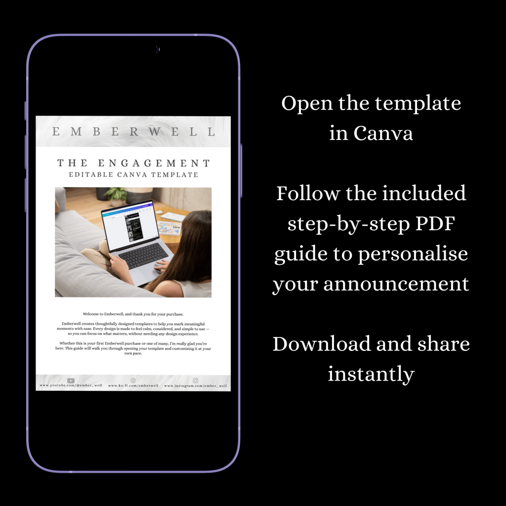 The Engagement — Digital Engagement Announcement Template