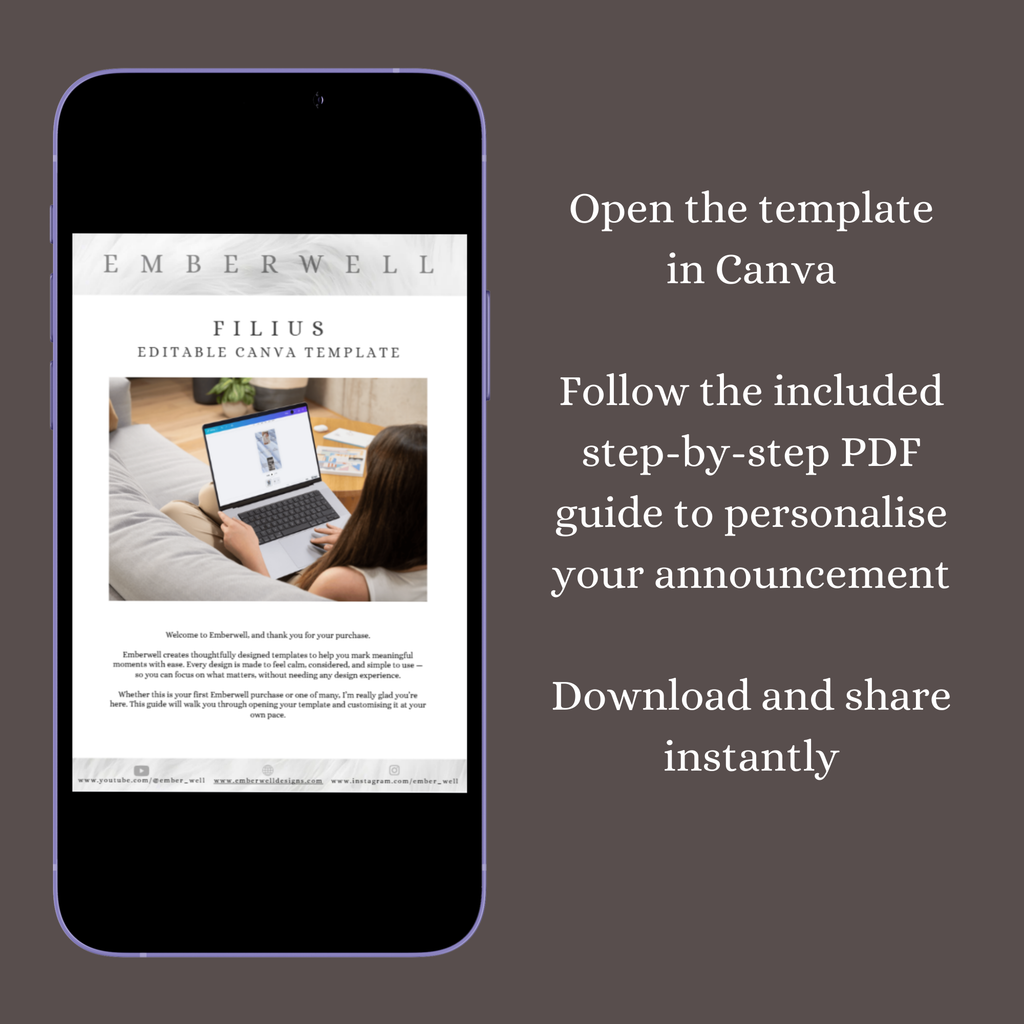 Filius - Digital Animated Gender Reveal Announcement