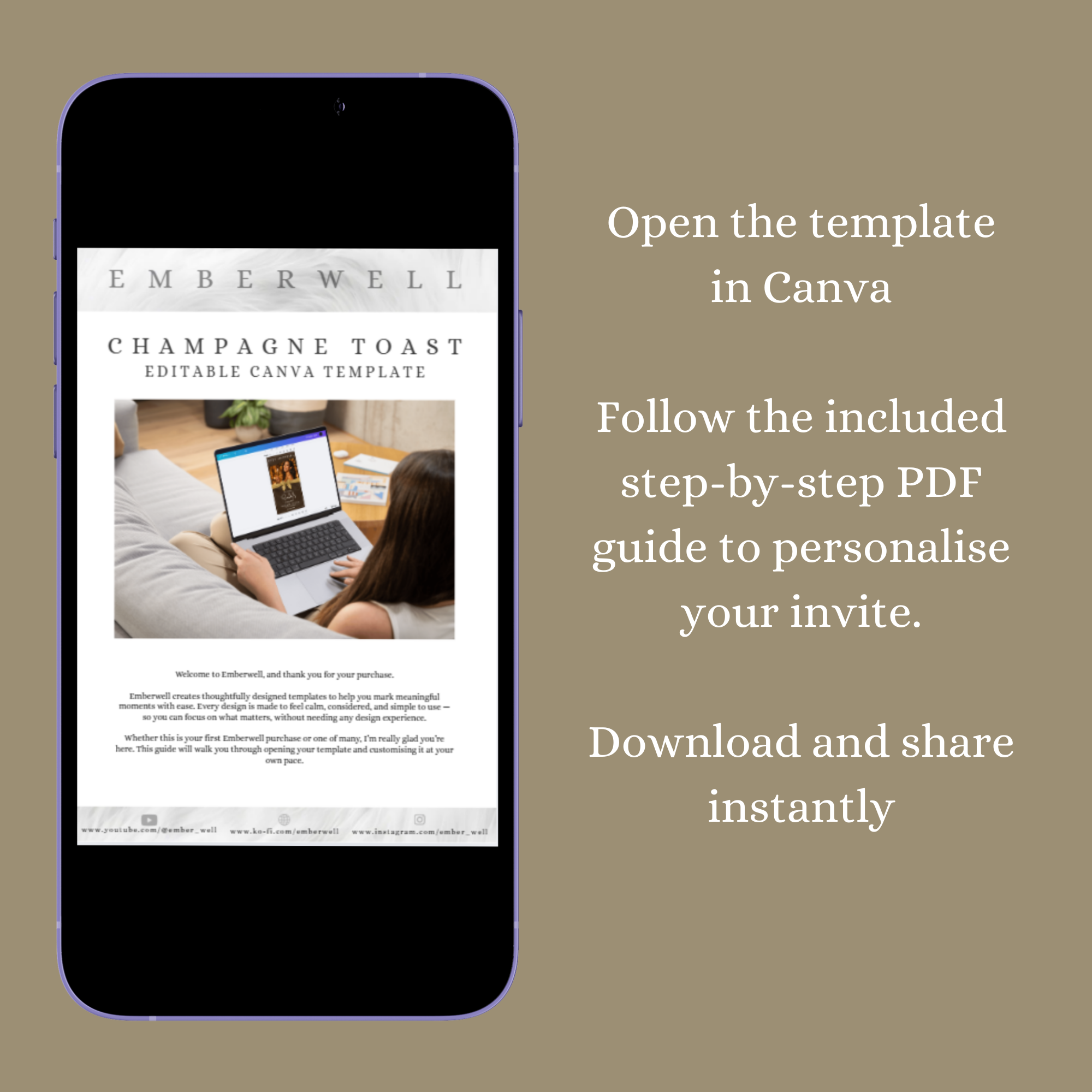 Champagne Toast — Digital Party Invitation Template