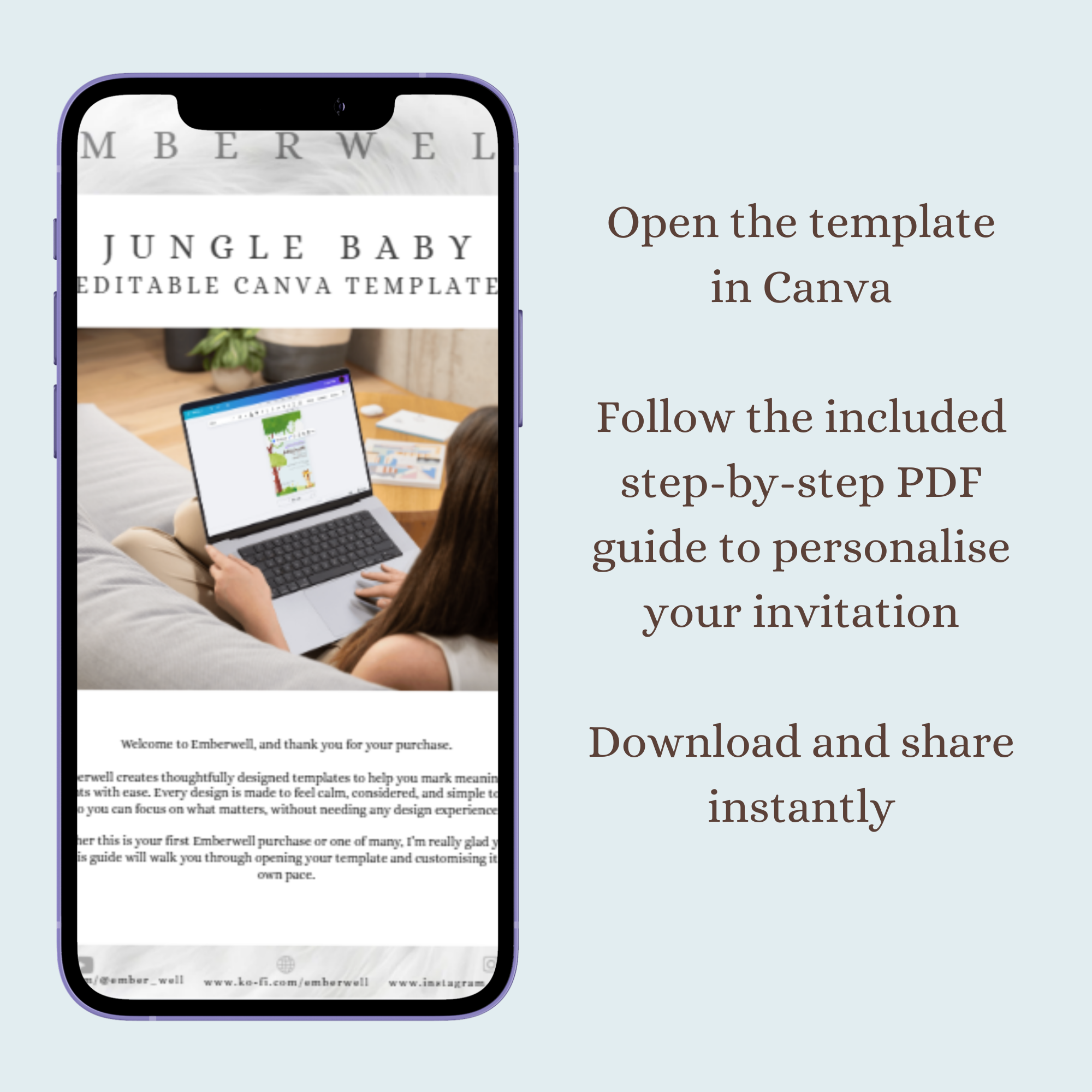 Jungle Baby — Digital Baby Shower Invitation Template