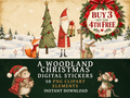 50 Woodland Christmas Clipart PNGs | Digital Planner Stickers