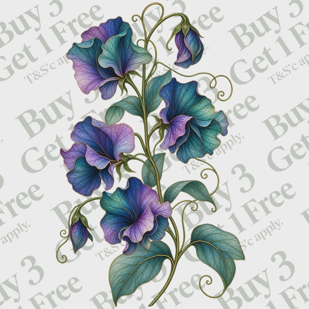 50 Whimsical Flower Clipart PNGs | Digital Planner Stickers