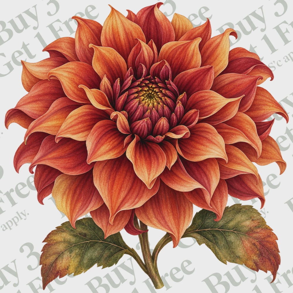 50 Vintage Fall Flower Clipart PNGs | Digital Planner Stickers