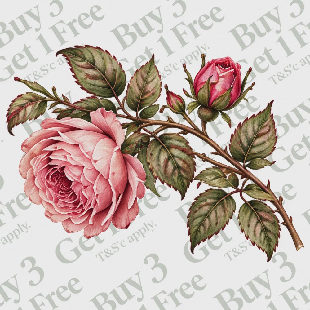 50 Vintage Botanical Clipart PNGs | Digital Planner Stickers